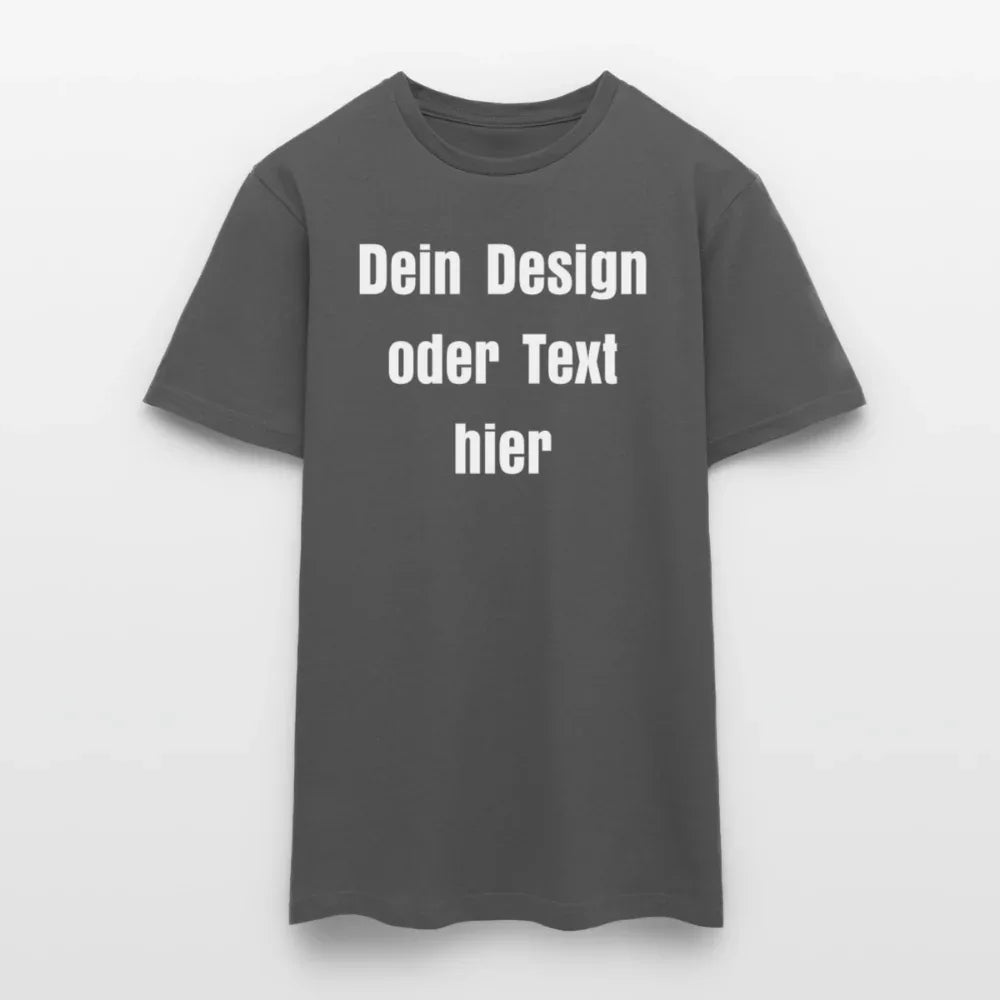 Männer T-Shirt - personalisierbare Vorder- und Rückseite - Anthrazit