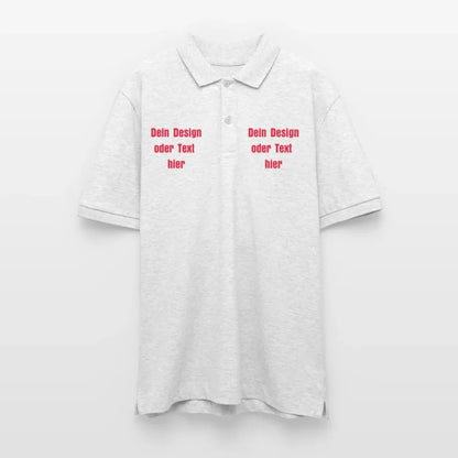 Stanley/Stella Unisex Bio-Poloshirt PREPSTER - personalisierbar - Weiß meliert