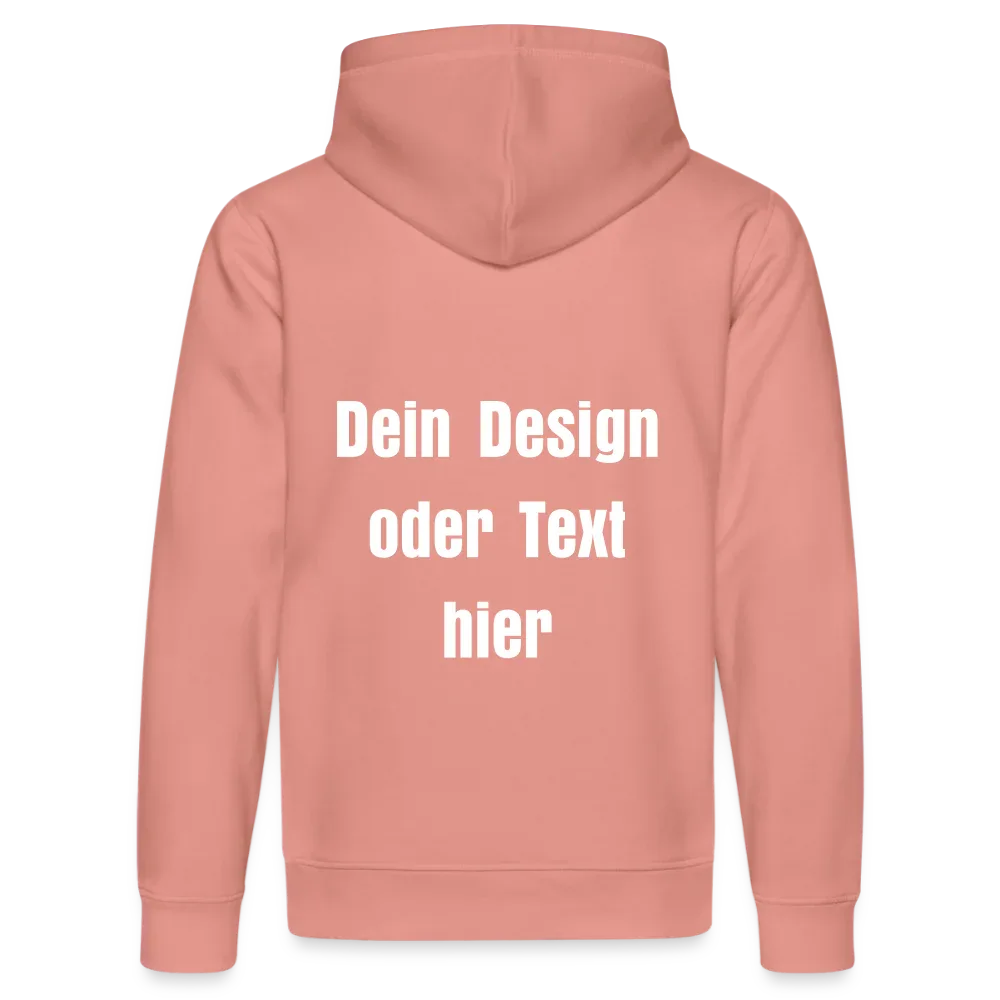 Stanley/Stella Unisex Bio-Hoodie DRUMMER - personalisierbare Vorder- und Rückseite - Altrosa