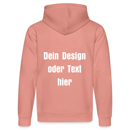 Stanley/Stella Unisex Bio-Hoodie DRUMMER - personalisierbare Vorder- und Rückseite - Altrosa
