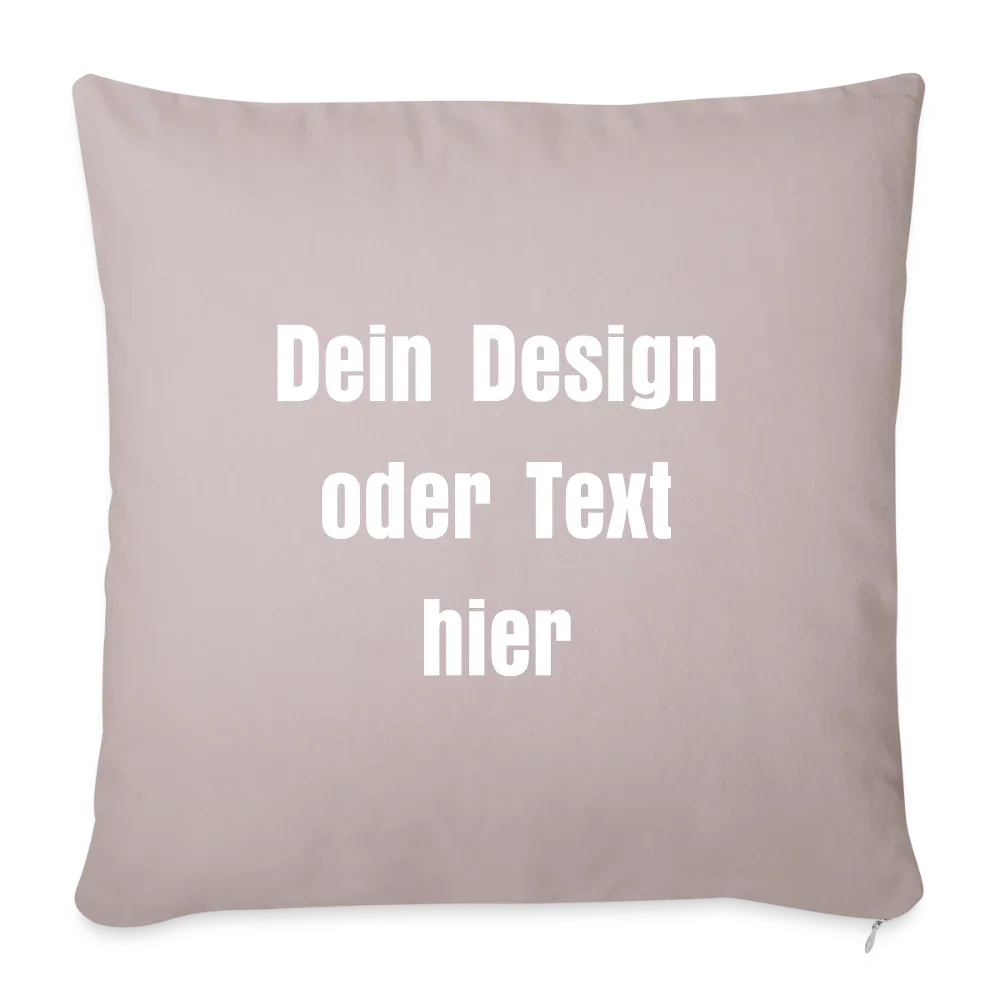 Sofakissenbezug 44 x 44 cm - personalisierbar - helles Taupe