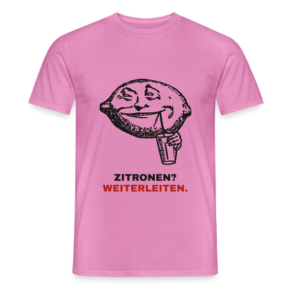 "Zitronen? Weiterleiten." Motiv-T-Shirt für Männer, Farbe Pink
