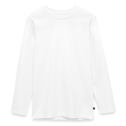 Teenager Premium Langarmshirt - personalisierbare Vorder- und Rückseite - Weiß