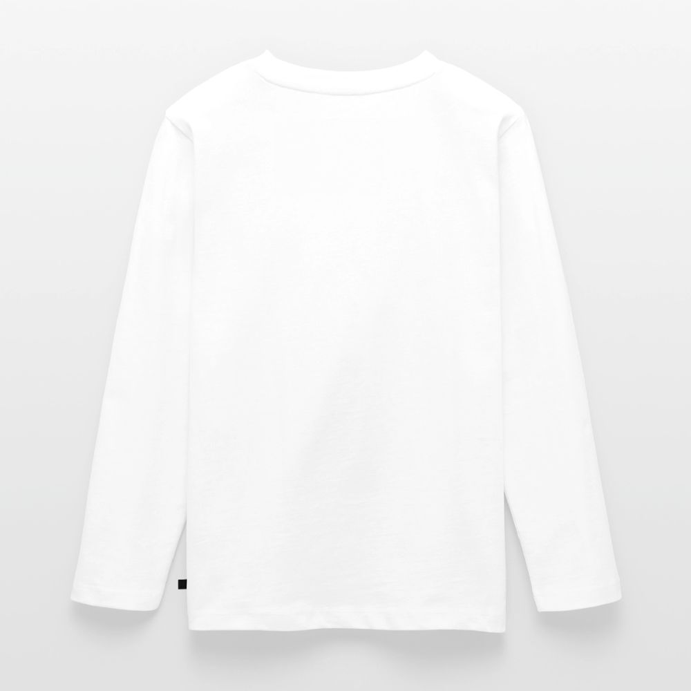 Teenager Premium Langarmshirt - personalisierbare Vorder- und Rückseite - Weiß