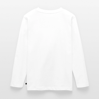 Teenager Premium Langarmshirt - personalisierbare Vorder- und Rückseite - Weiß