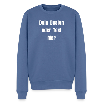 Männer Premium Pullover - personalisierbar - Taubenblau