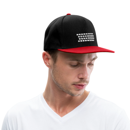 48K ZX Spectrum Retro Snapback Cap - Schwarz/Rot