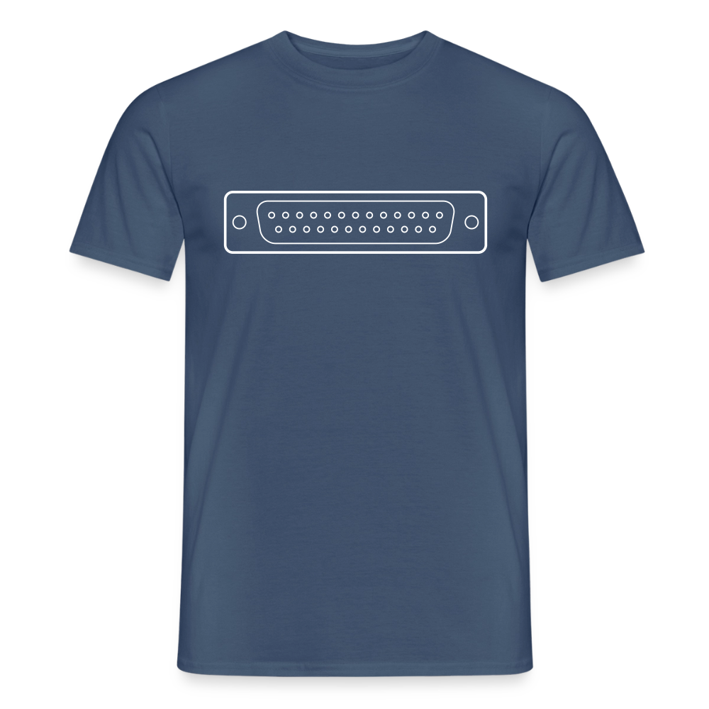 DB-25 LPT1 Retro T-Shirt für Herren - Dunkles Denimblau