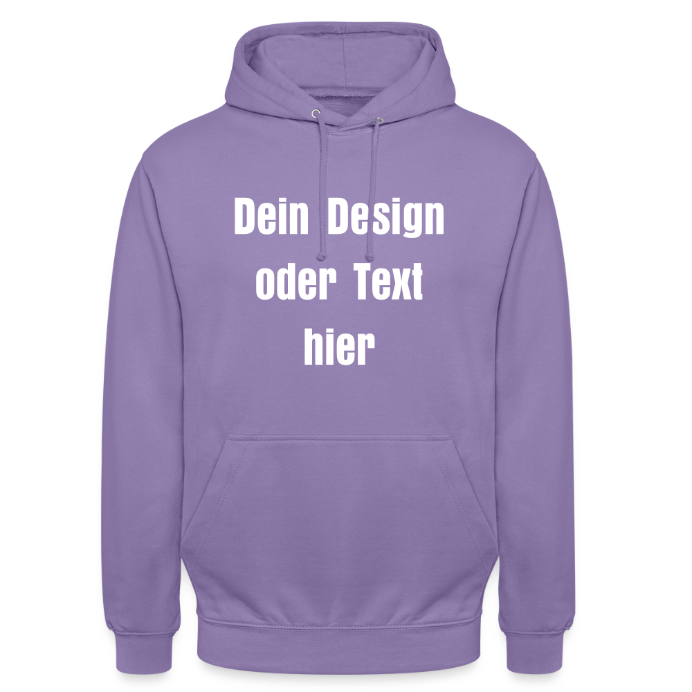Unisex Hoodie - personalisierbare Vorder- und Rückseite - Lavendel