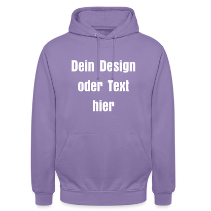 Unisex Hoodie - personalisierbare Vorder- und Rückseite - Lavendel