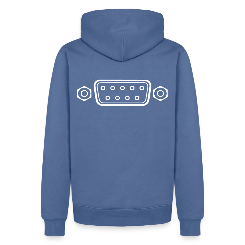 DB-9 RS-232 Retro Hoodie für Herren - Taubenblau