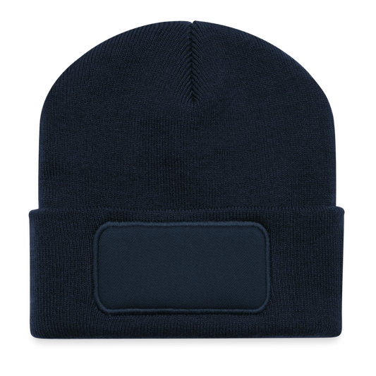 Recycelte Patch Beanie - personalisierbar - French Navy