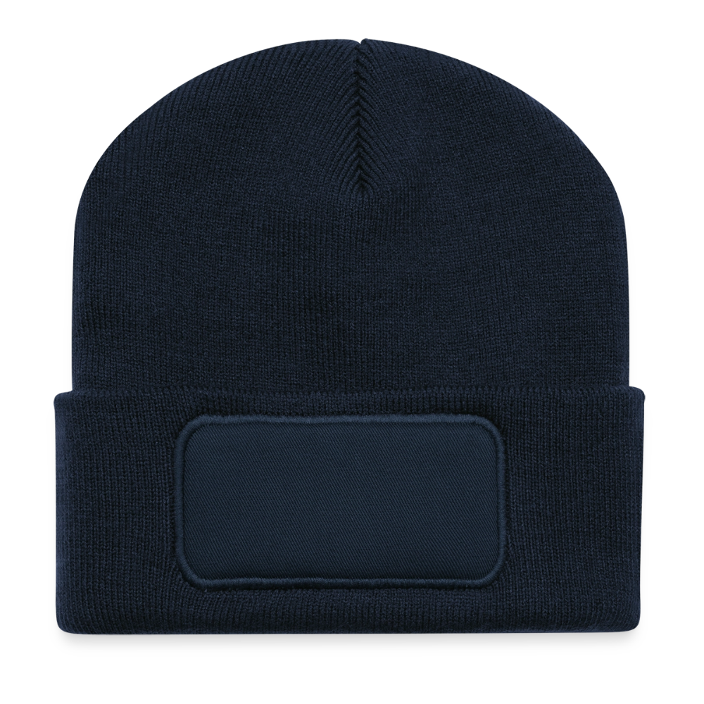Recycelte Patch Beanie - personalisierbar - French Navy
