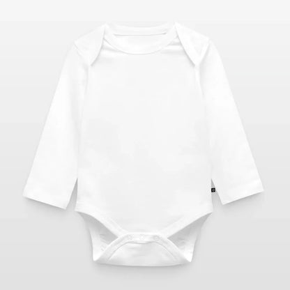 Baby Bio-Langarm-Body - personalisierbar - Weiß