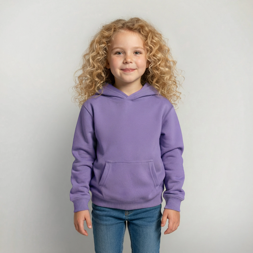 Kinder Hoodie - personalisierbare Vorder- und Rückseite - Lavendel