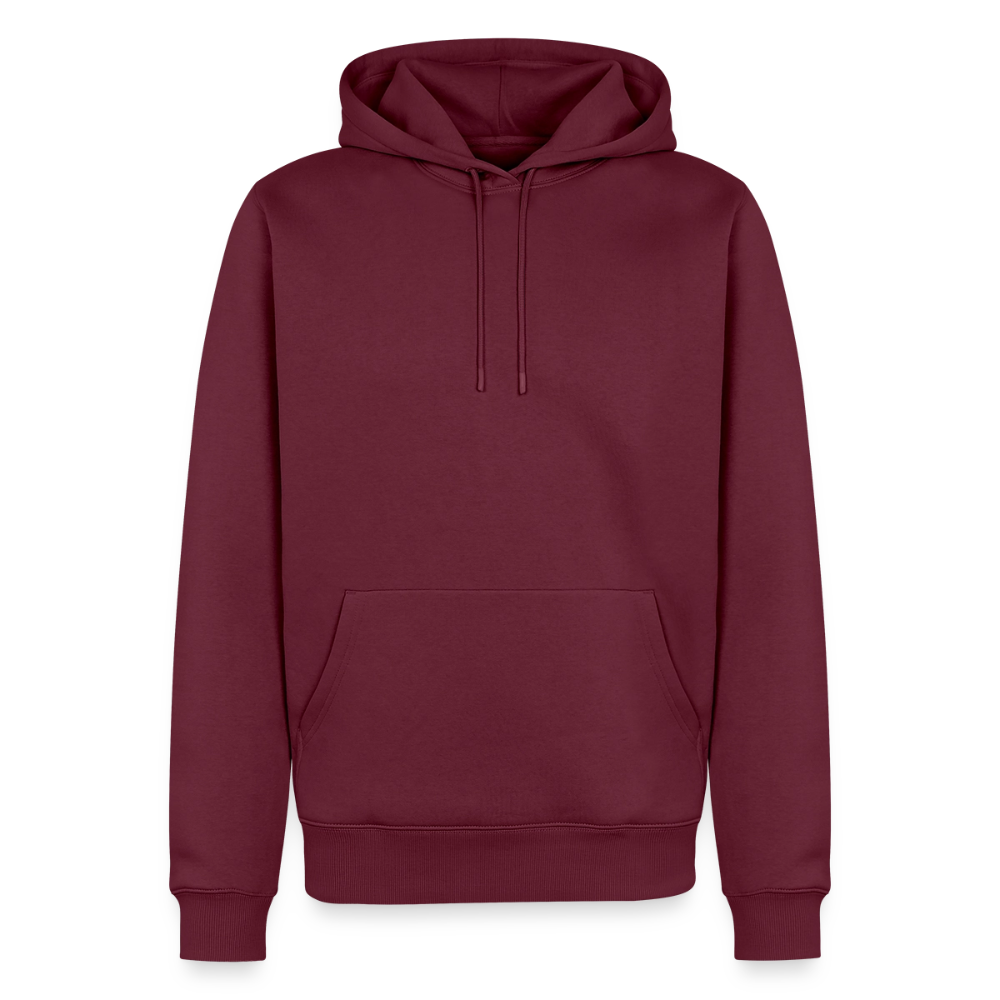 Männer Premium Hoodie - personalisierbare Vorder- und Rückseite - Burgunderrot