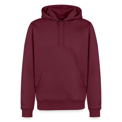 Männer Premium Hoodie - personalisierbare Vorder- und Rückseite - Burgunderrot