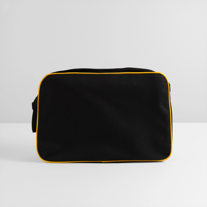 Retro Tasche mit Reißverschluss "PIXEL" - Schwarz/Gold