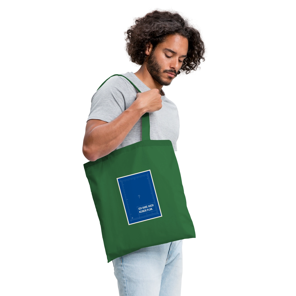 Ich habe auch keinen Plan. Stoffbeutel, Farbe Fichte, Model