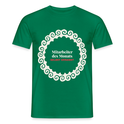 "Mitarbeiter des Monats, selbst ernannt." Motiv-T-Shirt für Männer, Farbe Kelly Green