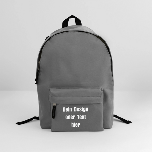 Klassischer Rucksack - personalisierbar - Mittelgrau