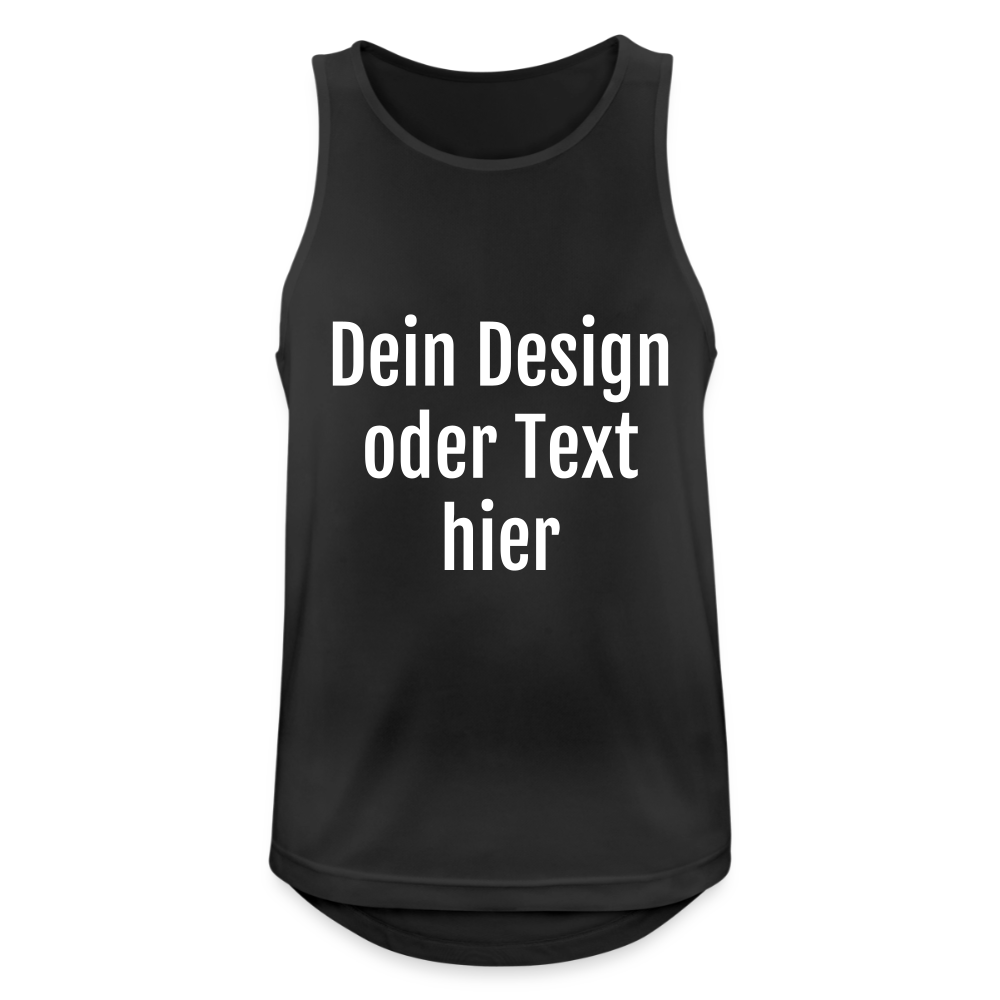 Funktionelles Männer Tank Top atmungsaktiv - personalisierbar - Schwarz