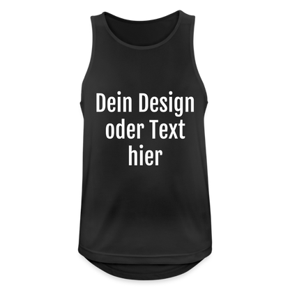 Funktionelles Männer Tank Top atmungsaktiv - personalisierbar - Schwarz