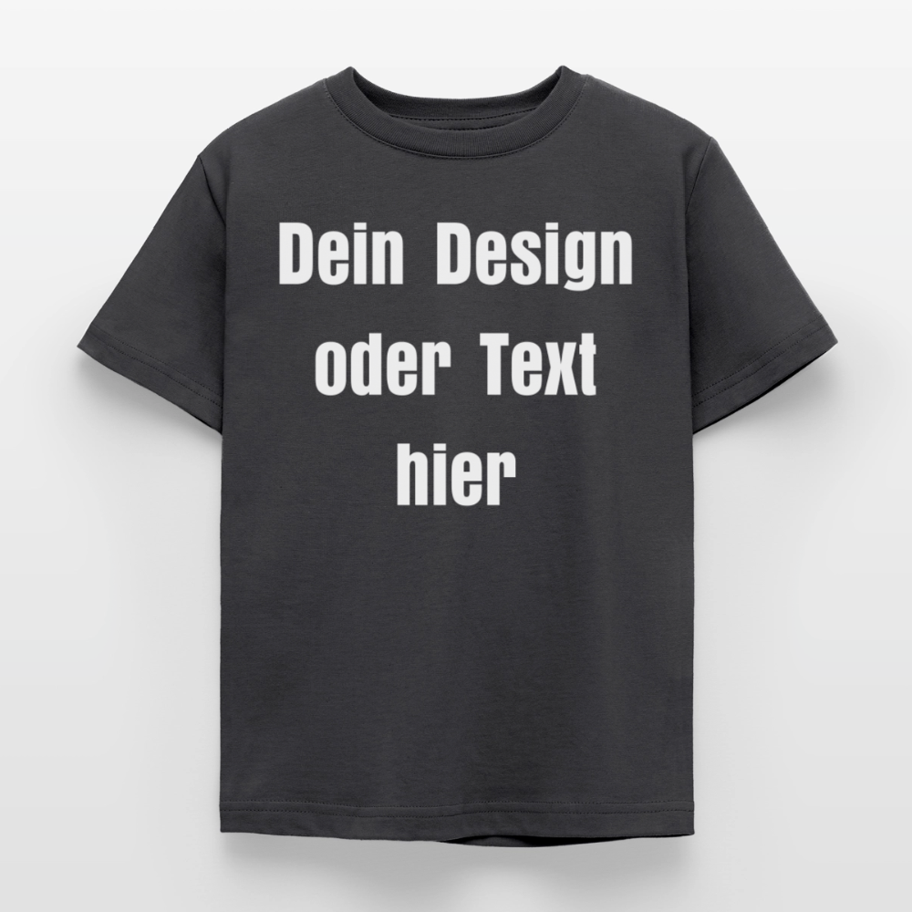 Kinder T-Shirt - personalisierbare Vorder- und Rückseite - Dunkelgrau