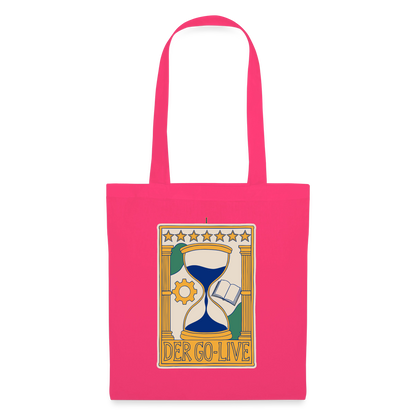 Der Go-Live. Tarot-Motiv Stoffbeutel, Farbe Azalea