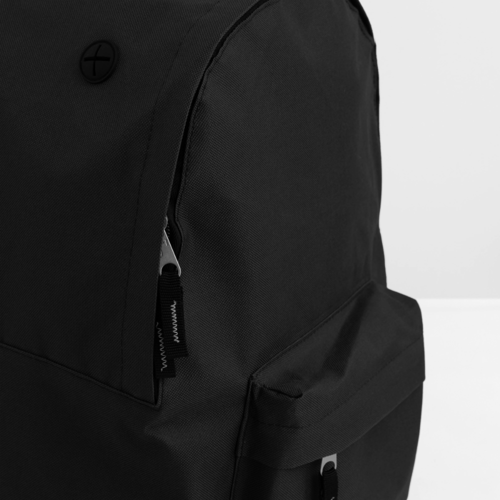 Klassischer Rucksack - personalisierbar - Schwarz