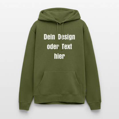 Männer Premium Hoodie - personalisierbare Vorder- und Rückseite - Khaki