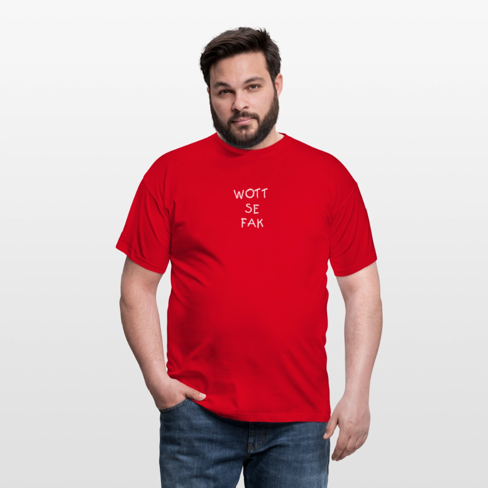"WOTT SE FAK" Motiv-T-Shirt für Männer - Rot