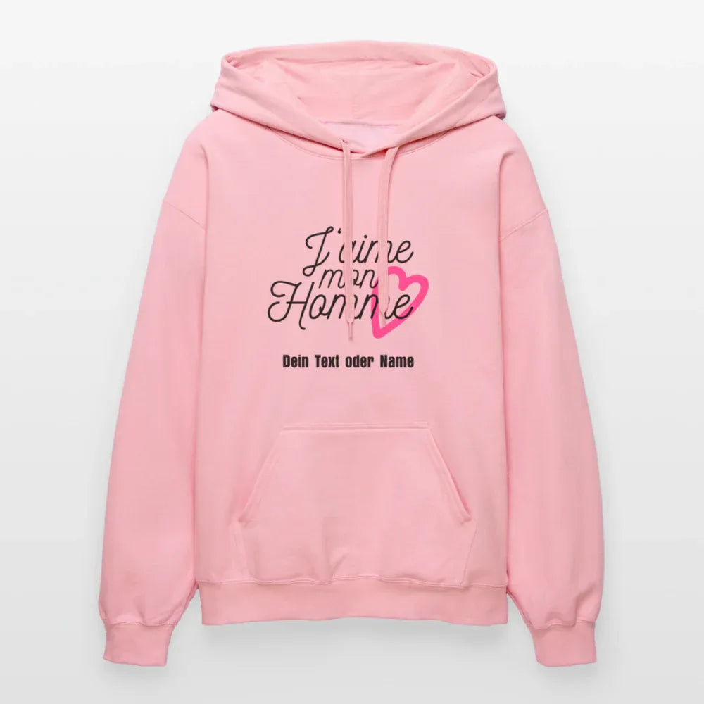 Kuschel-Hoodie "Valentine" für Frauen – personalisierbar & weich - Hellrosa