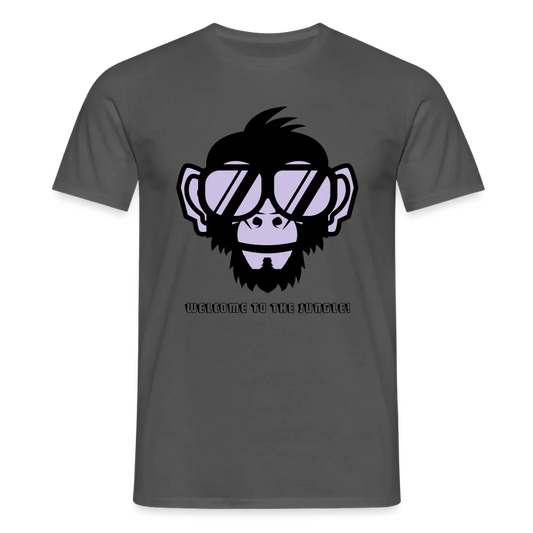 "Welcome to the Jungle" Motiv-T-Shirt für Männer - Anthrazit