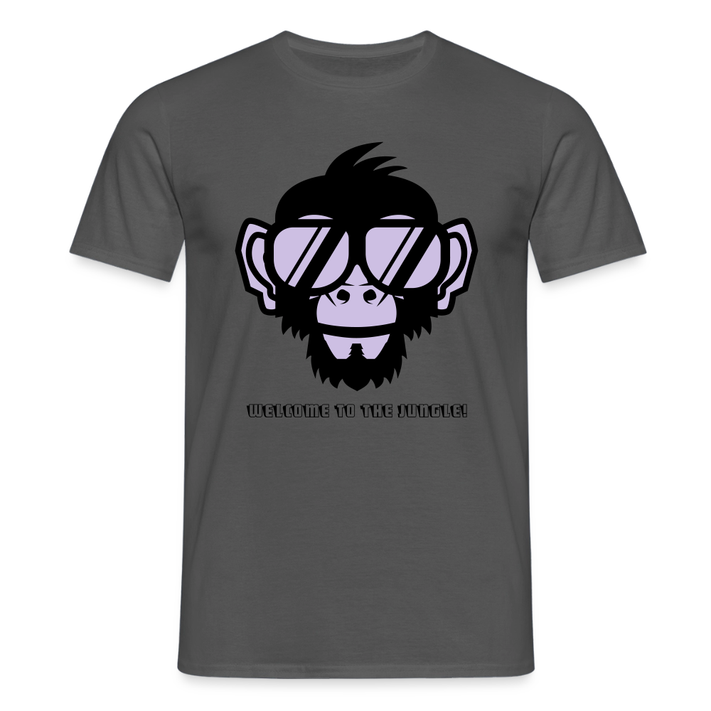"Welcome to the Jungle" Motiv-T-Shirt für Männer - Anthrazit