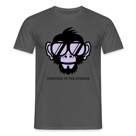 "Welcome to the Jungle" Motiv-T-Shirt für Männer - Anthrazit