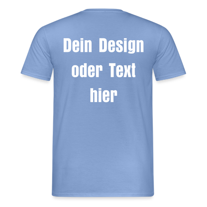 Männer T-Shirt - personalisierbare Vorder- und Rückseite - Carolina Blue