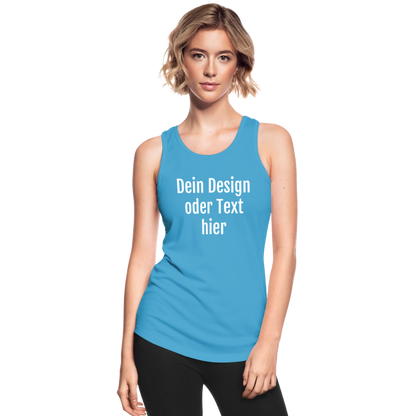Funktionelles Frauen Tank Top atmungsaktiv - personalisierbar - Saphirblau