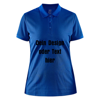 CRAFT Core Unify Frauen Polo Shirt - personalisierbar - Royalblau