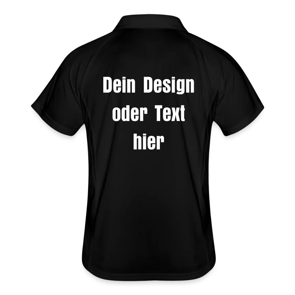 Männer Polo atmungsaktiv - personalisierbar - Schwarz/Rot