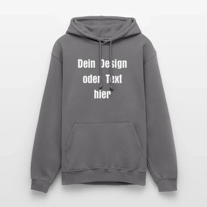 Unisex Hoodie - personalisierbare Vorder- und Rückseite - Mittelgrau