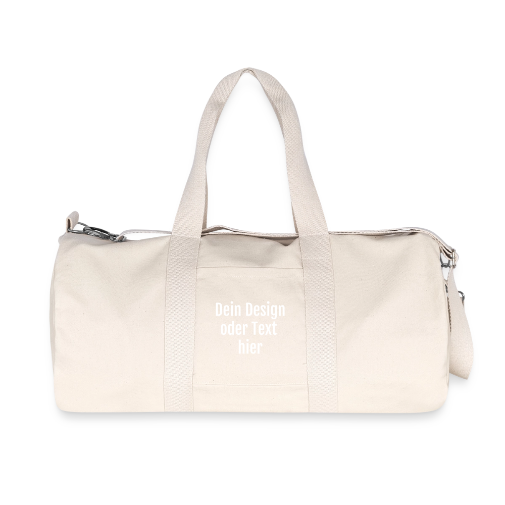 Recycelte Canvas-Sporttasche von Stanley/Stella - personalisierbar - Naturweiß