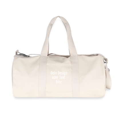 Recycelte Canvas-Sporttasche von Stanley/Stella - personalisierbar - Naturweiß