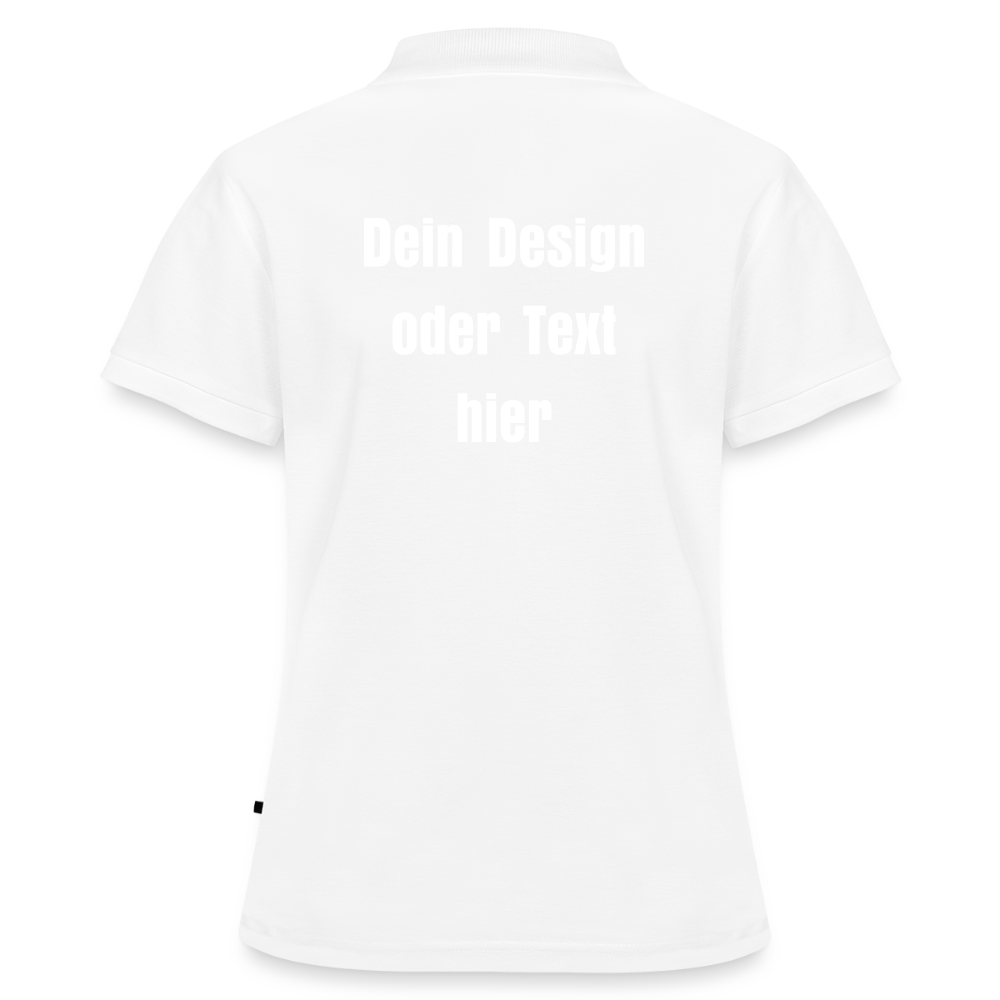 Frauen Premium Bio Polo Shirt - personalisierbar - Weiß