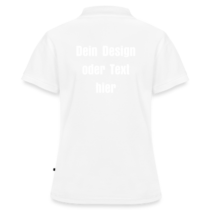 Frauen Premium Bio Polo Shirt - personalisierbar - Weiß