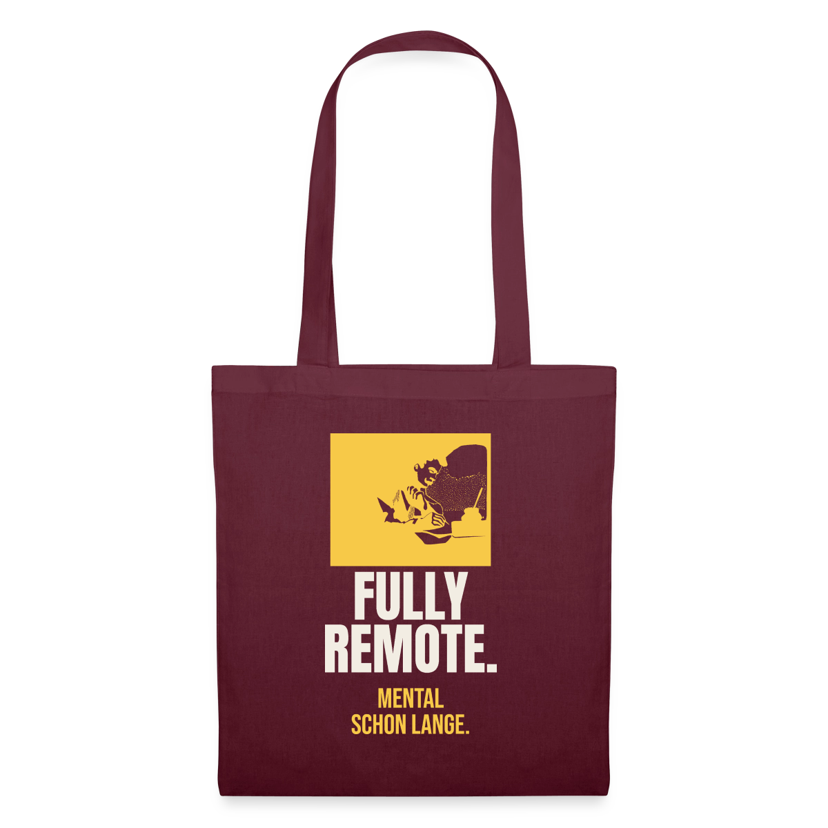 Fully remote Stoffbeutel, Farbe Burgunderrot