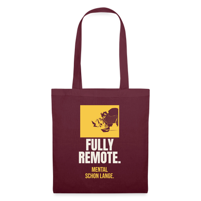 Fully remote Stoffbeutel, Farbe Burgunderrot
