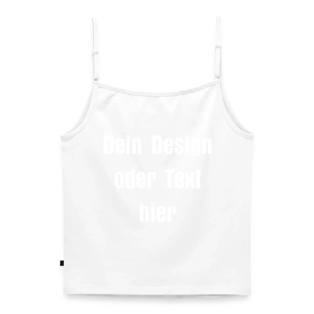 Frauen Spaghetti Tank Top - personalisierbar - Weiß