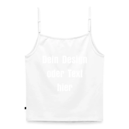 Frauen Spaghetti Tank Top - personalisierbar - Weiß