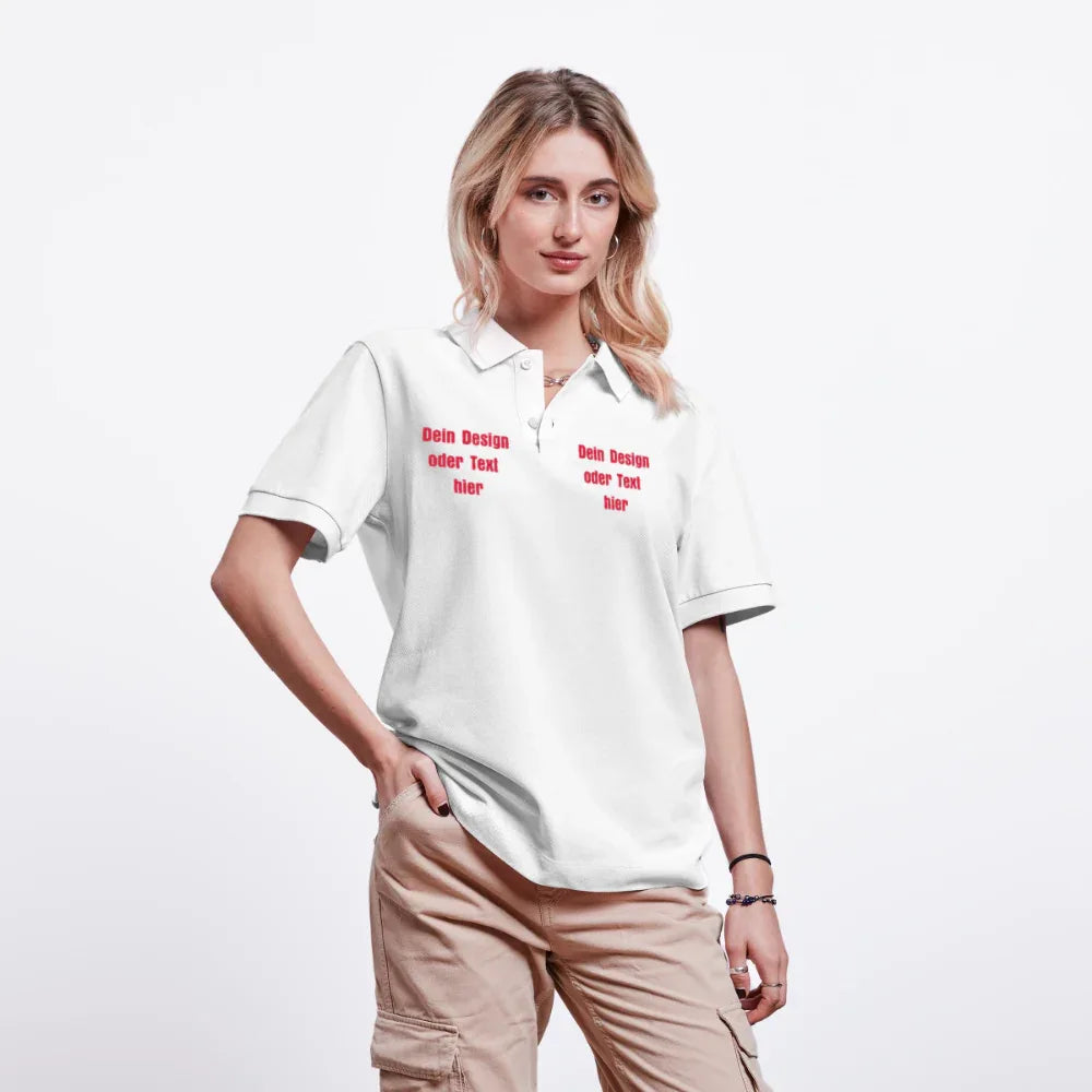 Stanley/Stella Unisex Bio-Poloshirt PREPSTER - personalisierbar - Weiß